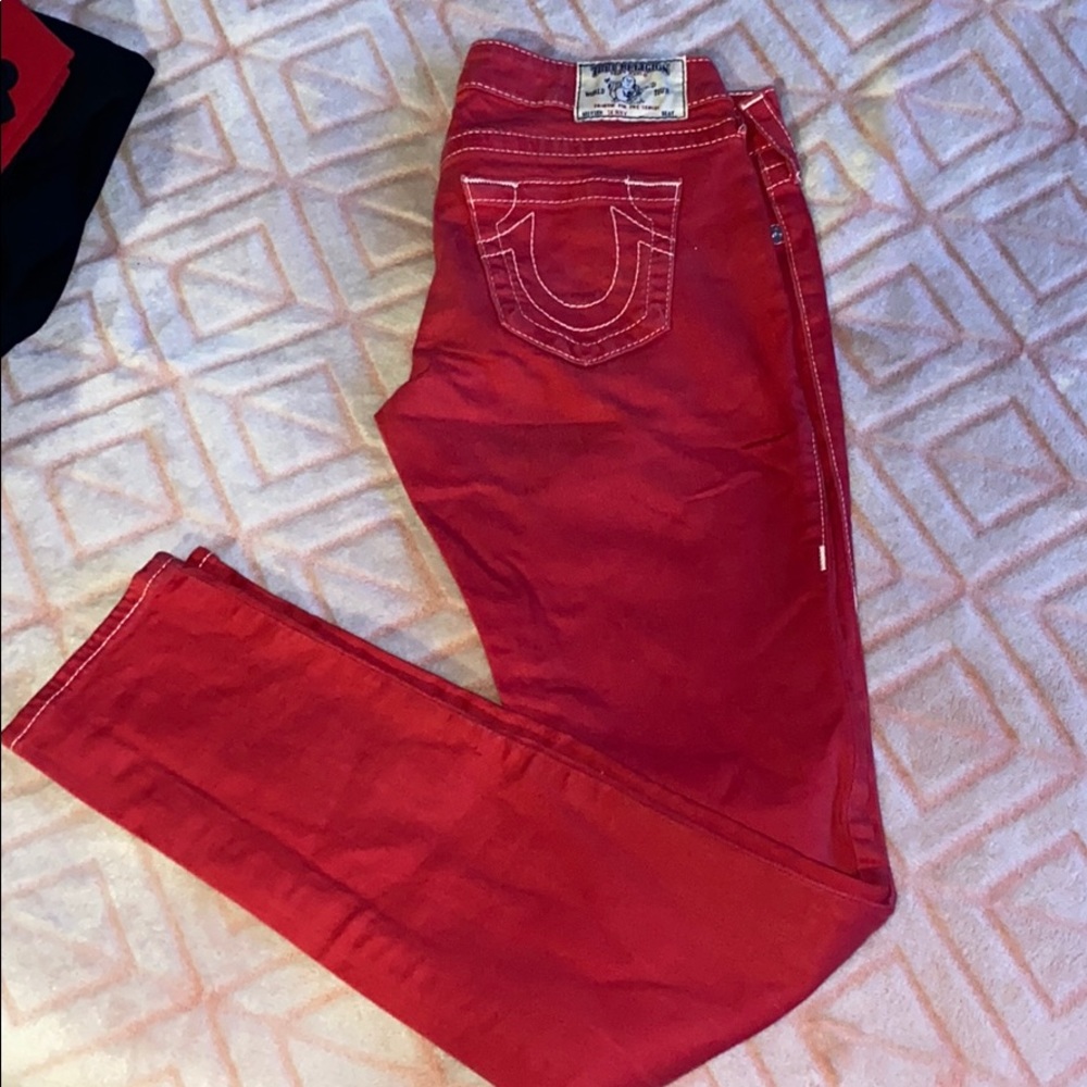 True Religion Red Jeans